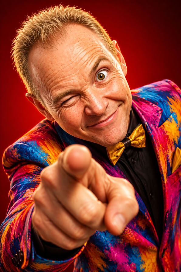 Andre in his colourful stage jacket